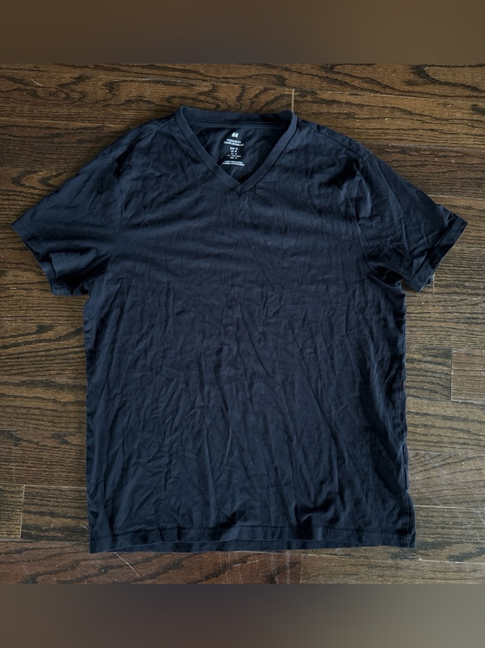 H&M Men’s Black V-Neck Short Sleeve Tee